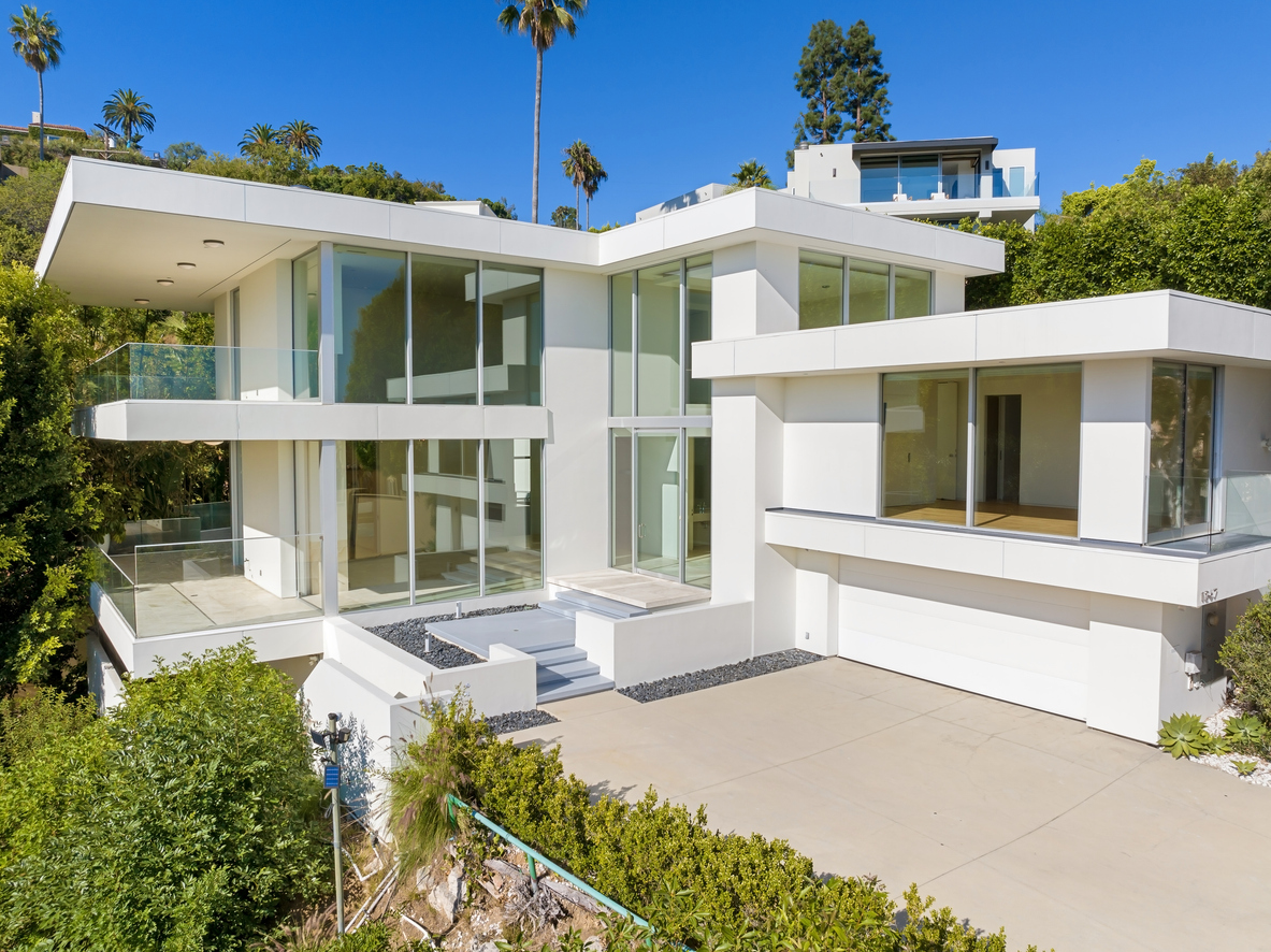Contemporary hillside home