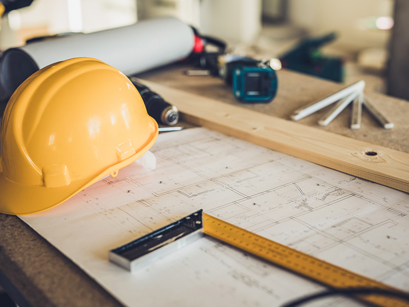 architectural equipment at construction site